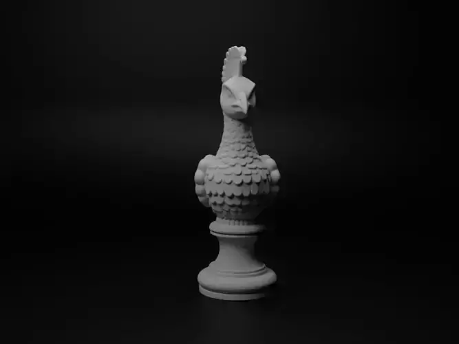 Peacock Animal Bust Chess