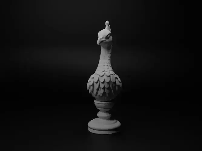 Peacock Animal Bust Chess