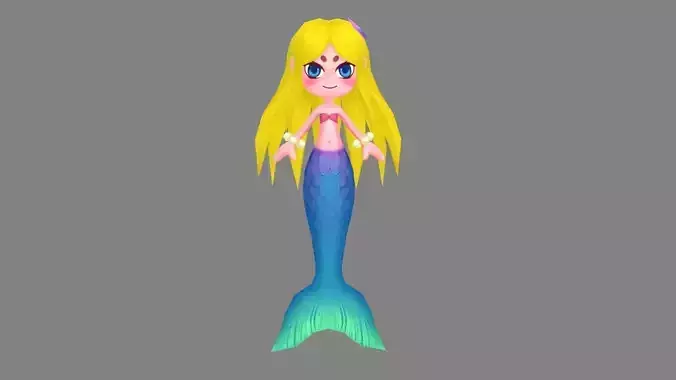Cartoon mermaid princess
