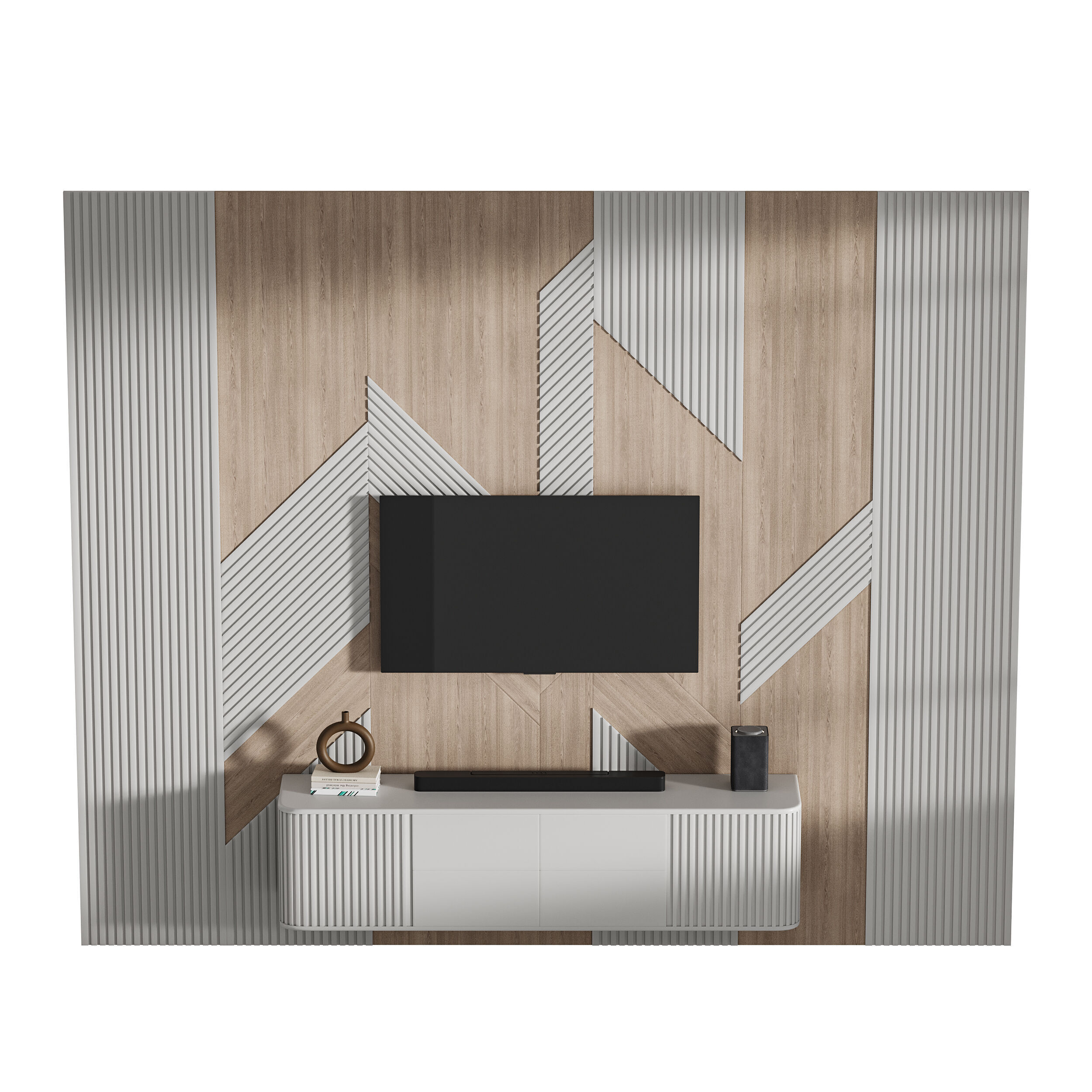 Modern TV Wall 034 3D model_5