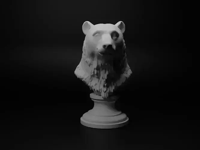 Polar Bear Animal Bust Chess