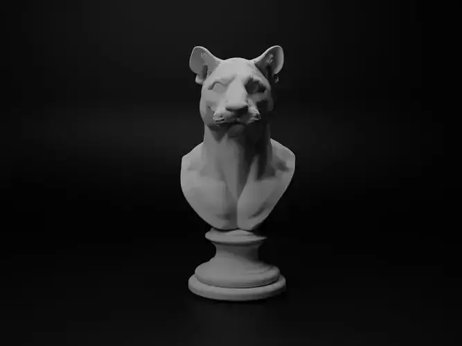 Puma Animal Bust Chess