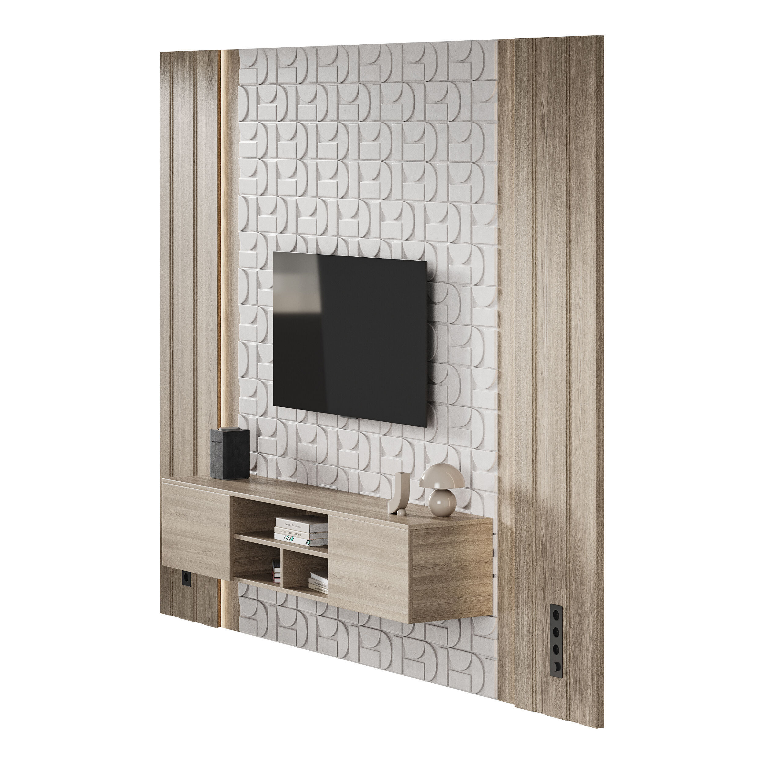 Modern TV Wall 035 3D model_7