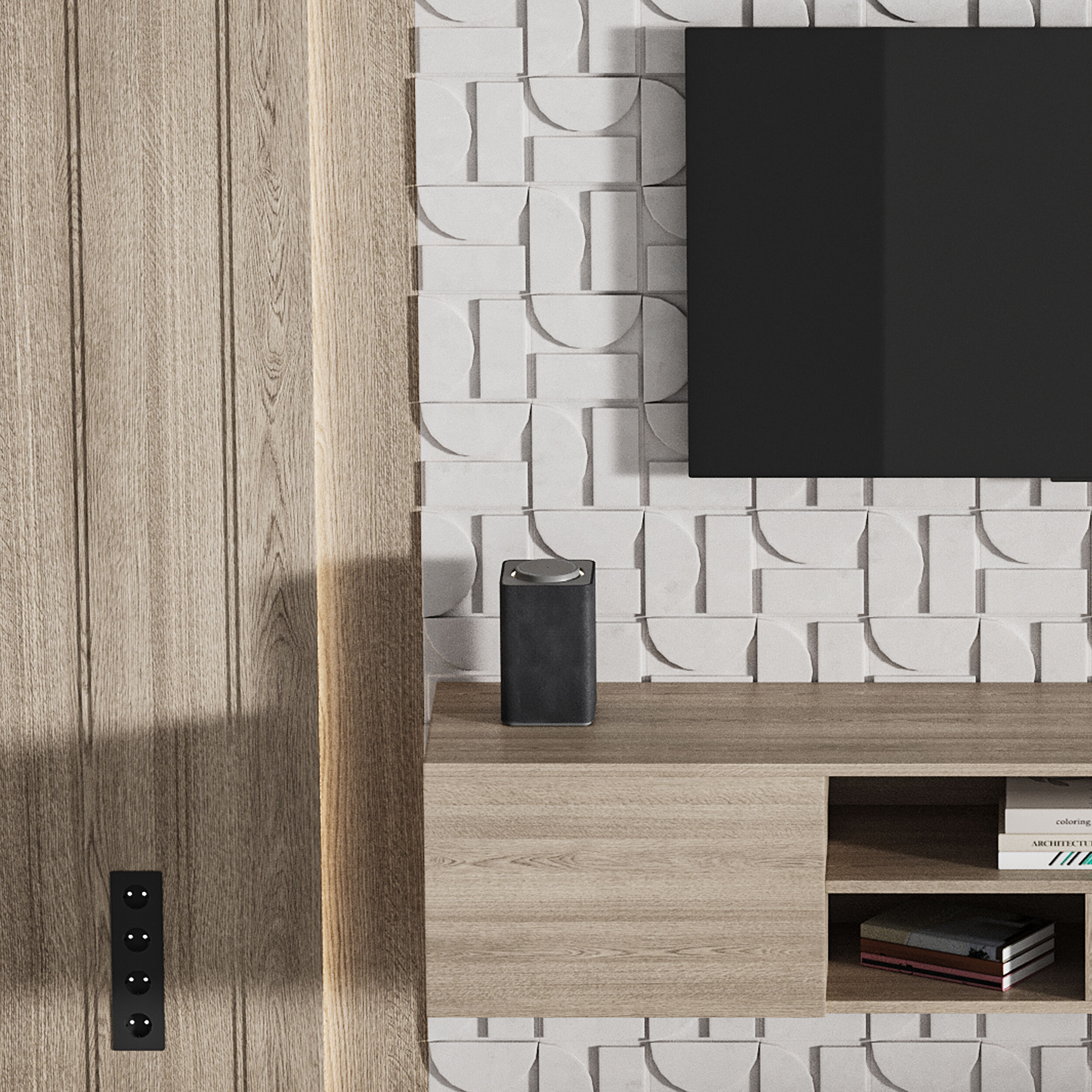 Modern TV Wall 035 3D model_9