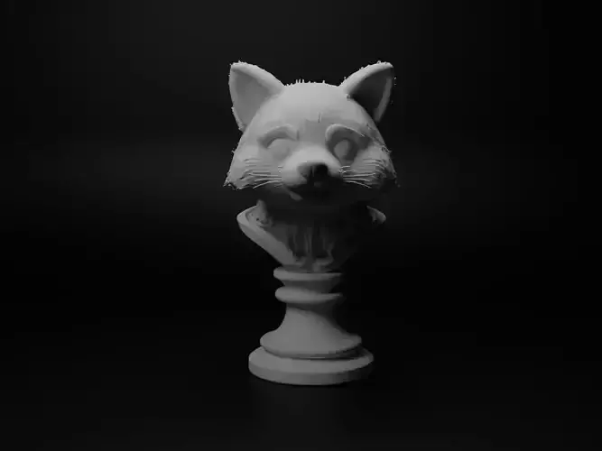 Red Panda Animal Bust Chess
