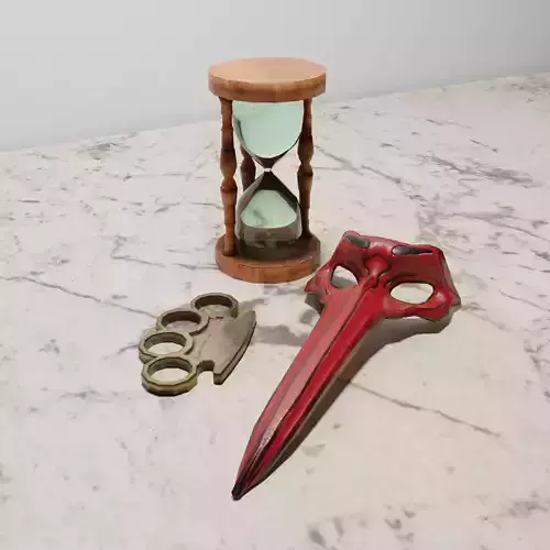 Random Items Pack 1 Knuckles Bird Mask and Hourglass