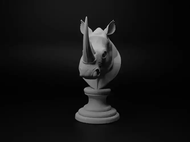 Rhinoceros Animal Bust Chess