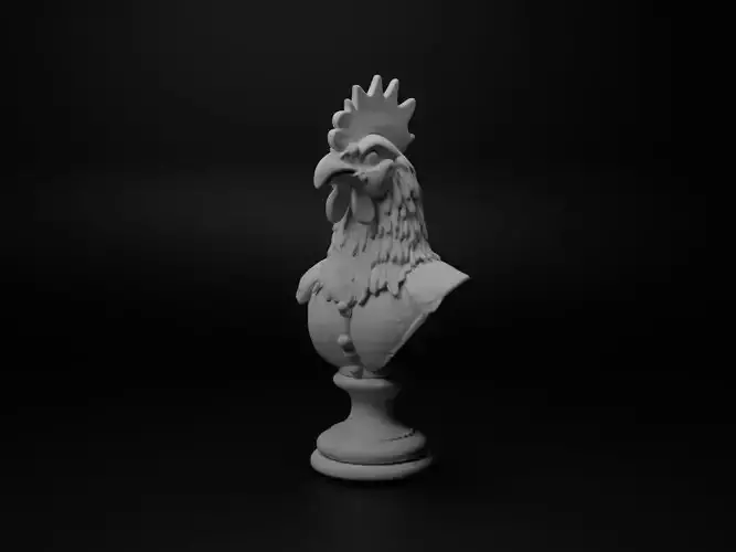 Rooster Animal Bust Chess