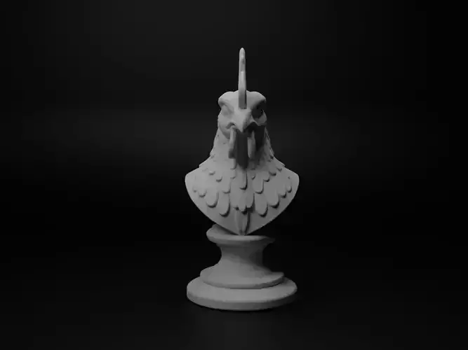 Rooster Animal Bust Chess