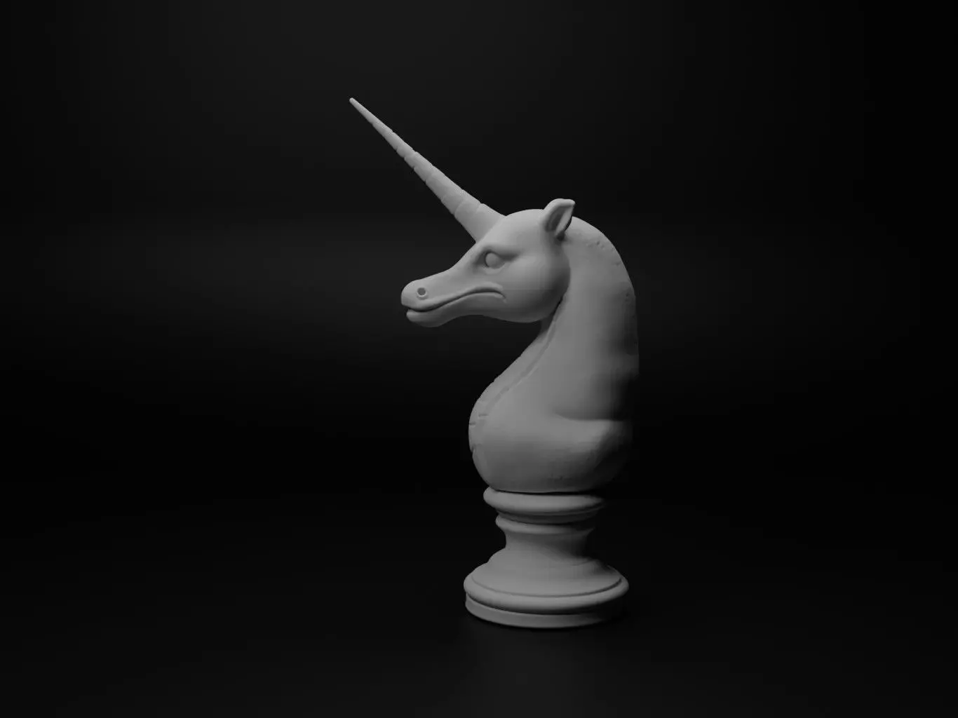 monster Animal Bust Chess 3D print model_0