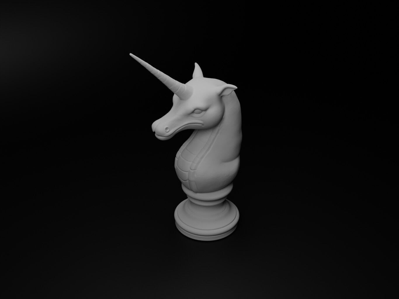 monster Animal Bust Chess 3D print model_2