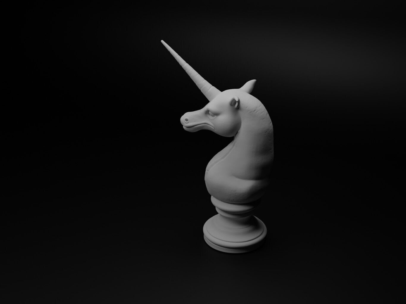 monster Animal Bust Chess 3D print model_1