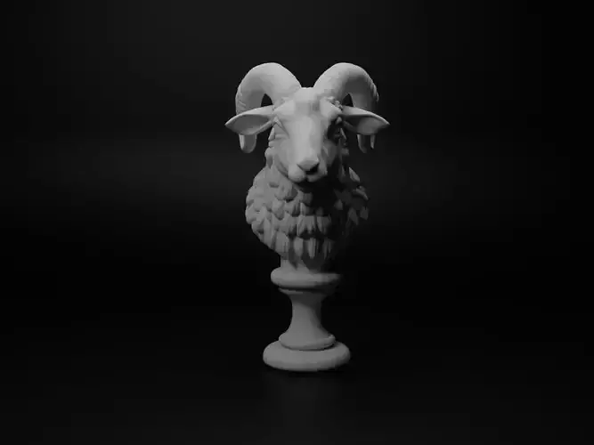 Sheep Animal Bust Chess