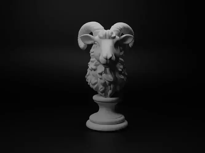Sheep Animal Bust Chess