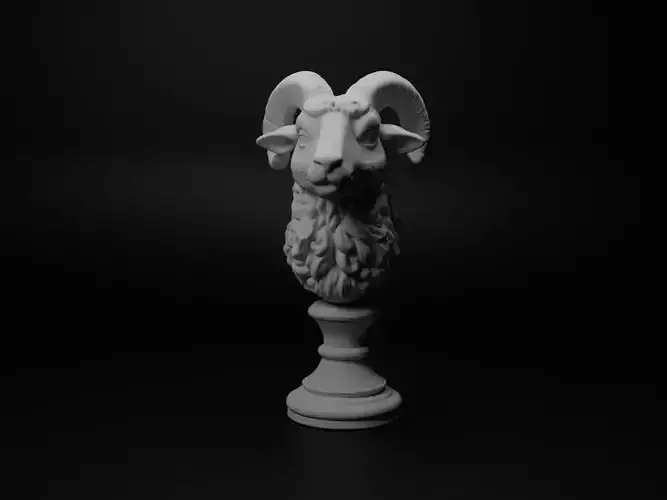 Sheep Animal Bust Chess