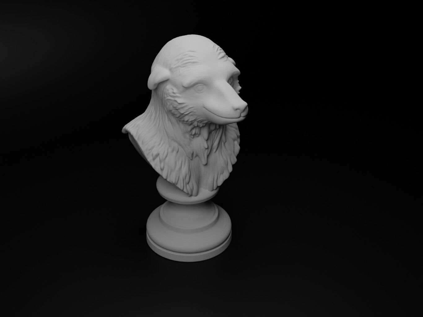 Sloth Animal Bust Chess 3D print model_2