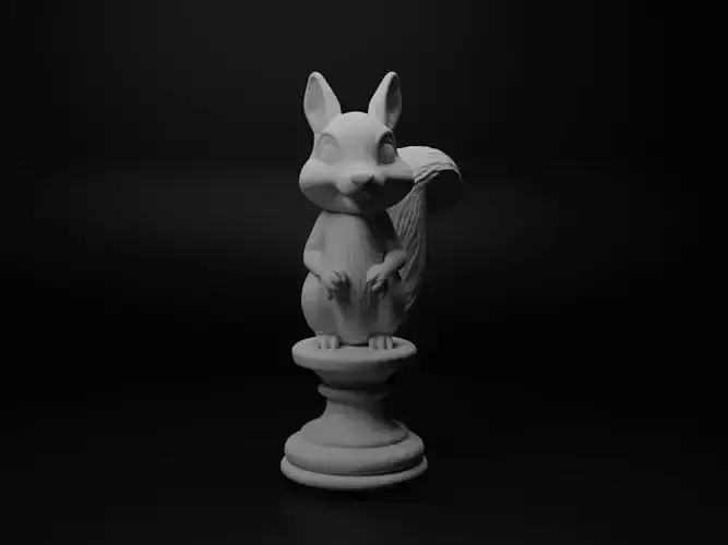Squirrel Animal Bust Chess