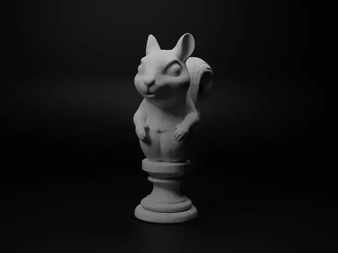 Squirrel Animal Bust Chess