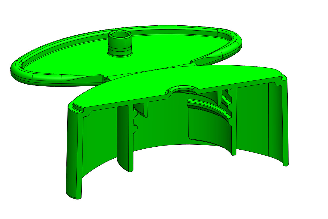 Flip flop Oval Cap 3D model_2