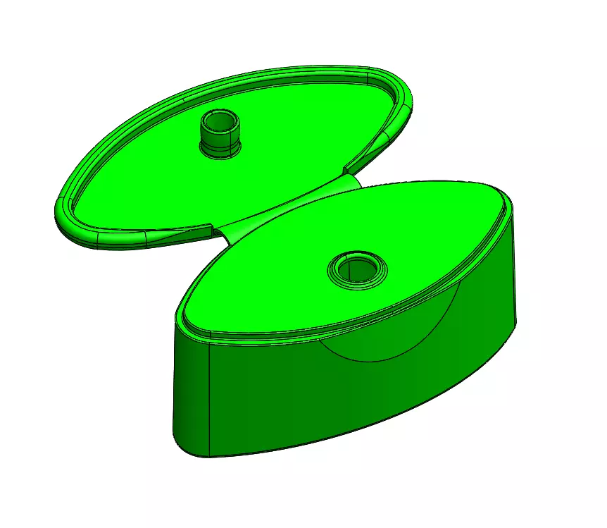 Flip flop Oval Cap 3D model_0