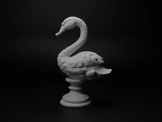 Swan Animal Bust Chess