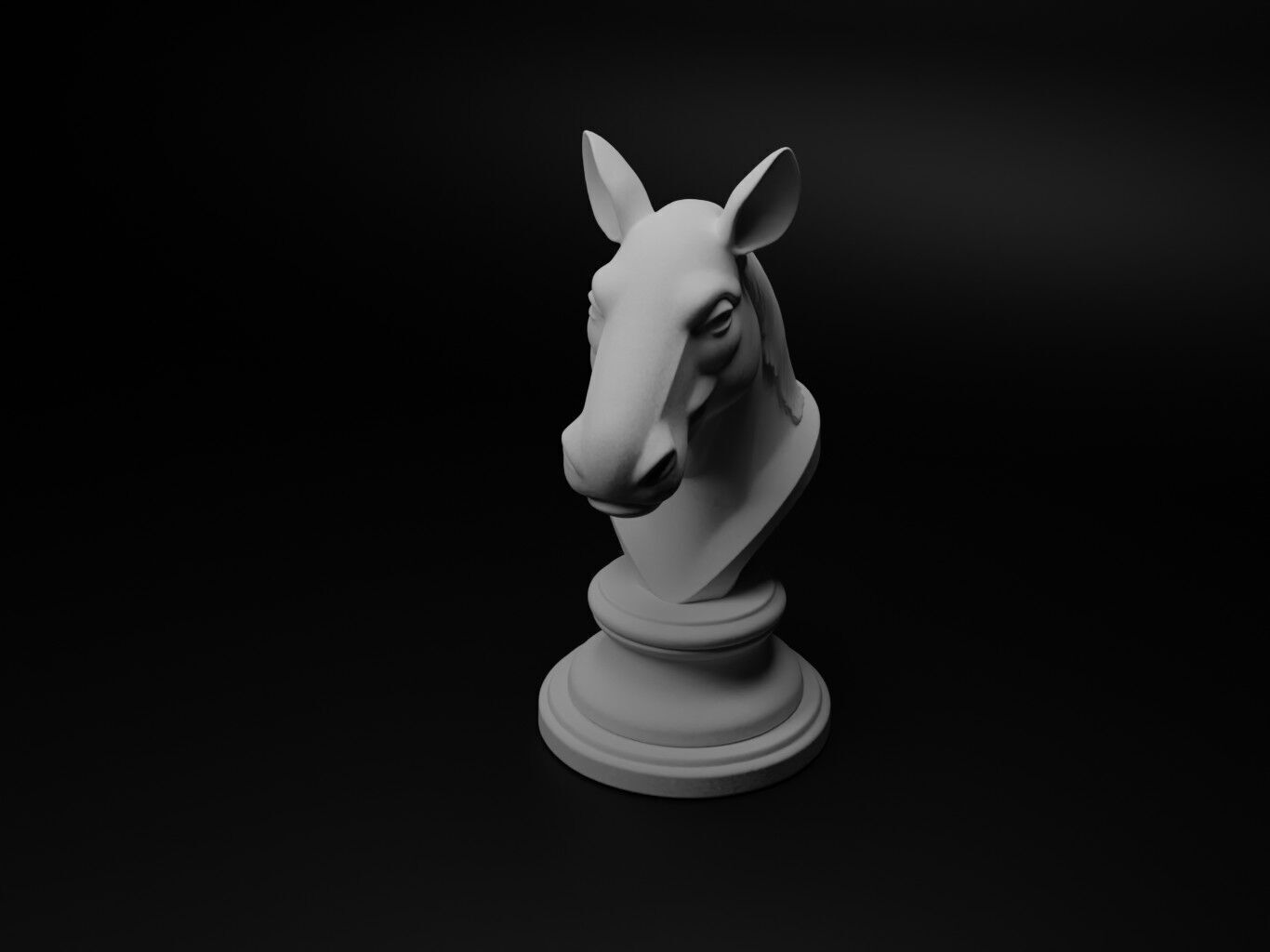 Tapir Animal Bust Chess 3D print model_1
