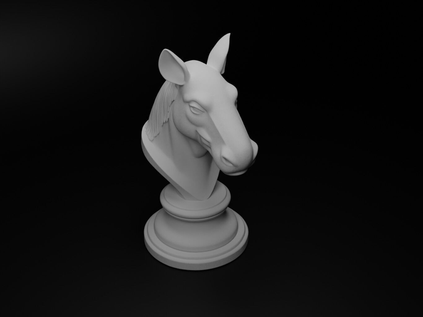 Tapir Animal Bust Chess 3D print model_2