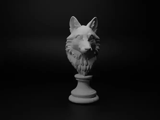 Wolf Animal Bust Chess