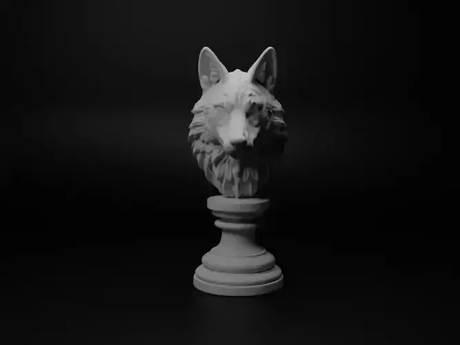 Wolf Animal Bust Chess