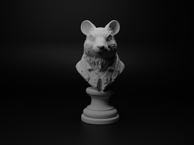 Wombat Animal Bust Chess 3D print model