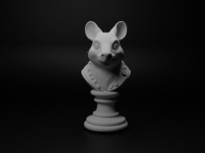 Wombat Animal Bust Chess 3D print model