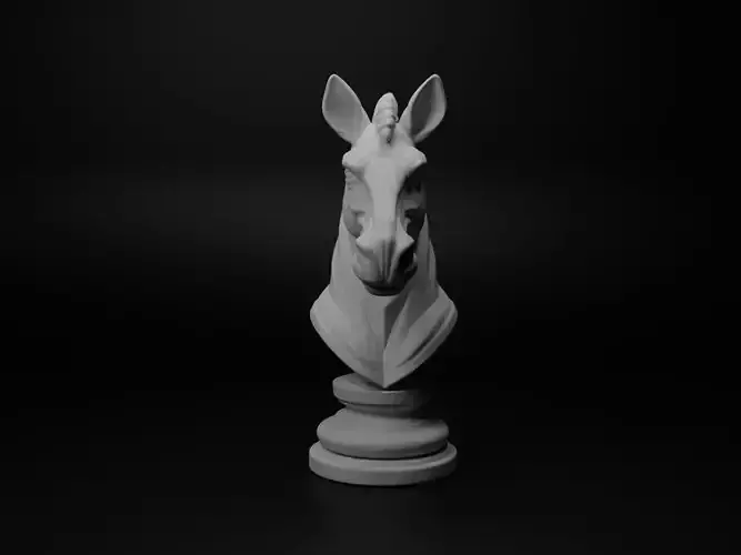 Zebra Animal Bust Chess