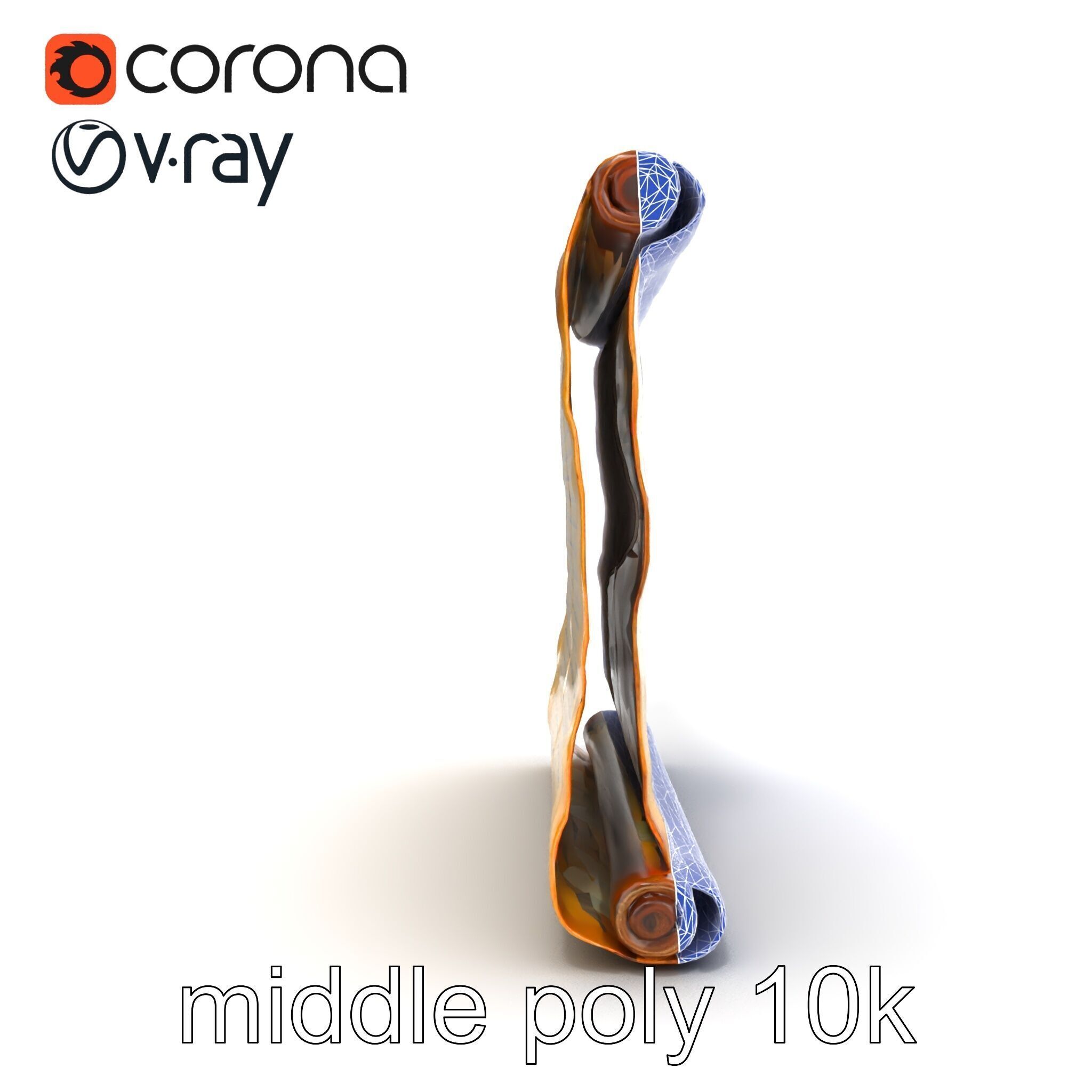 Ancient Manuscript Scroll Vellum Texture model pack Low-poly 3D model_13