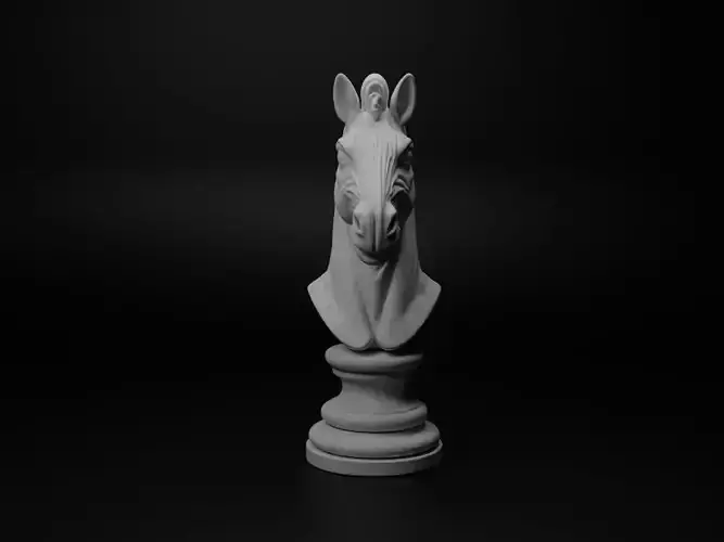 Zebra Animal Bust Chess