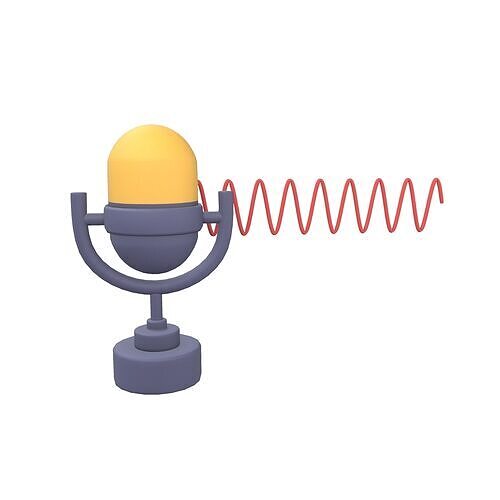 Radio Frequency Icon V1 001 Low-poly 3D model