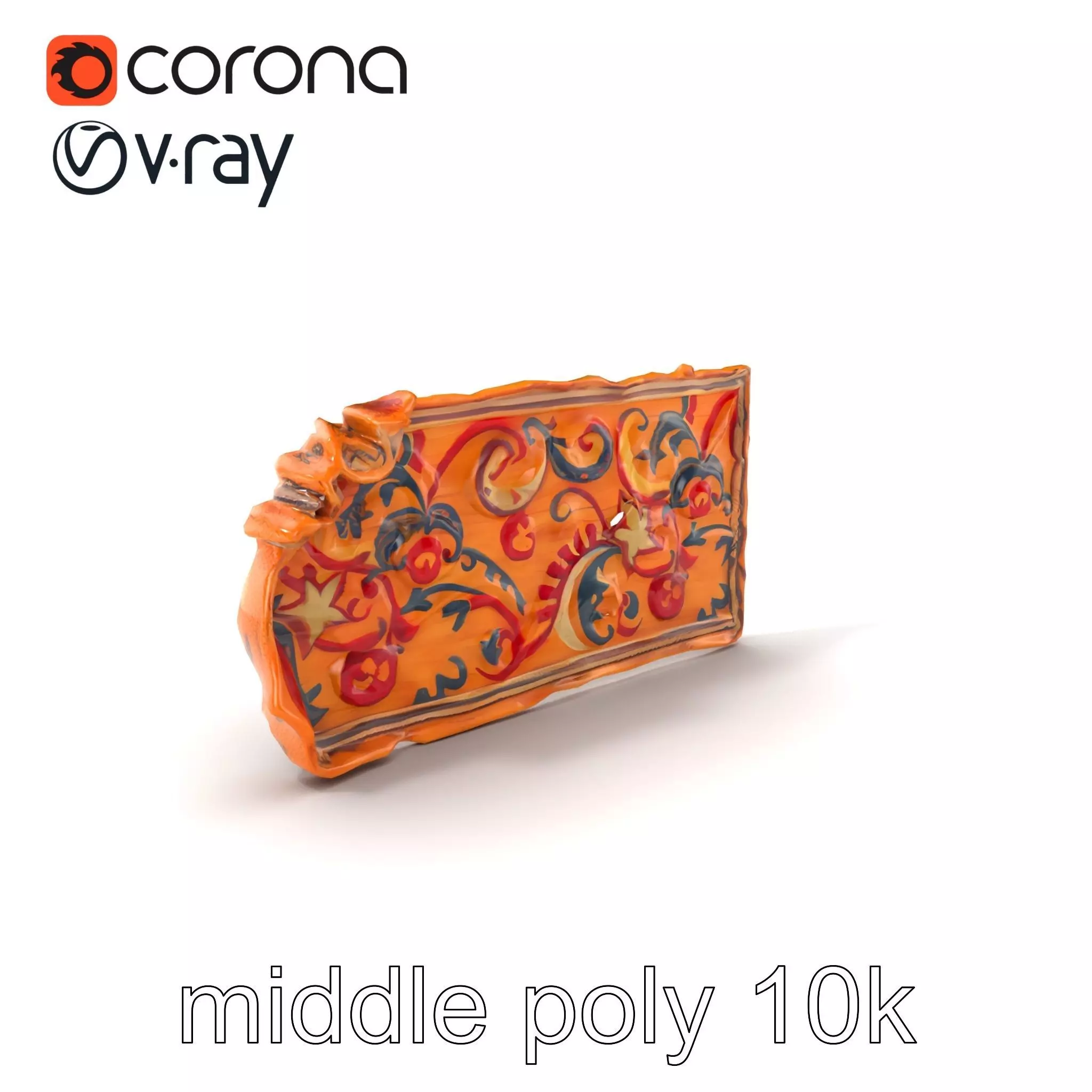 Medieval Tapestry Fragment Textures model pack Low-poly 3D model_0