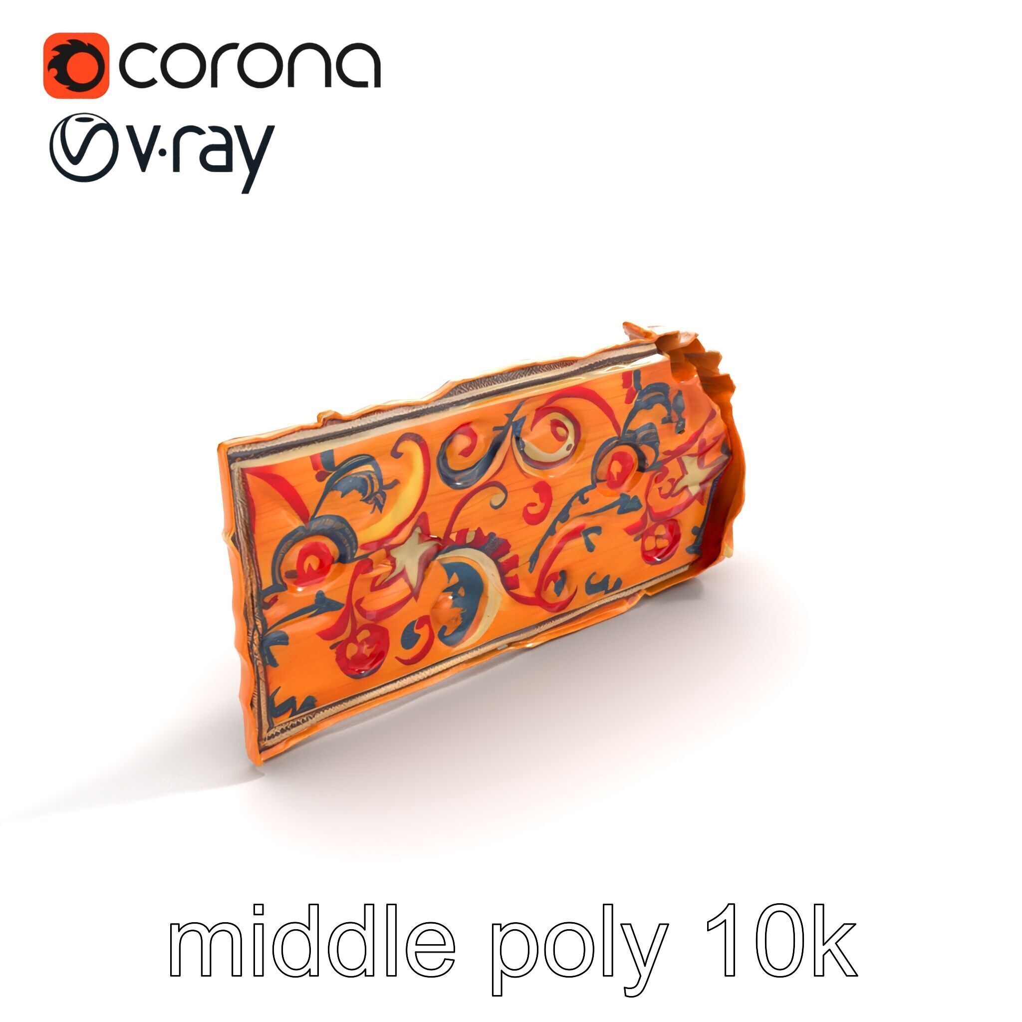 Medieval Tapestry Fragment Textures model pack Low-poly 3D model_8