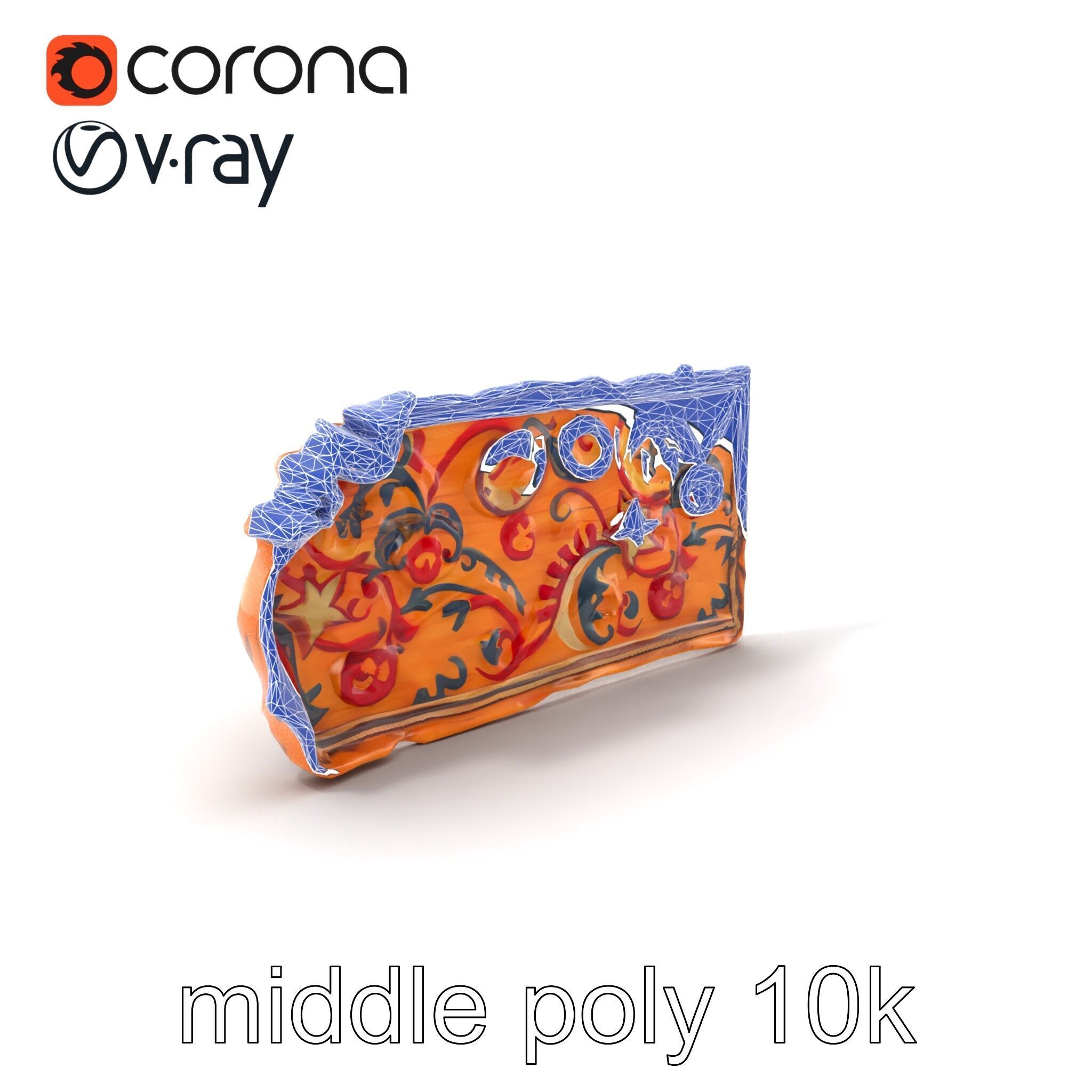 Medieval Tapestry Fragment Textures model pack Low-poly 3D model_6