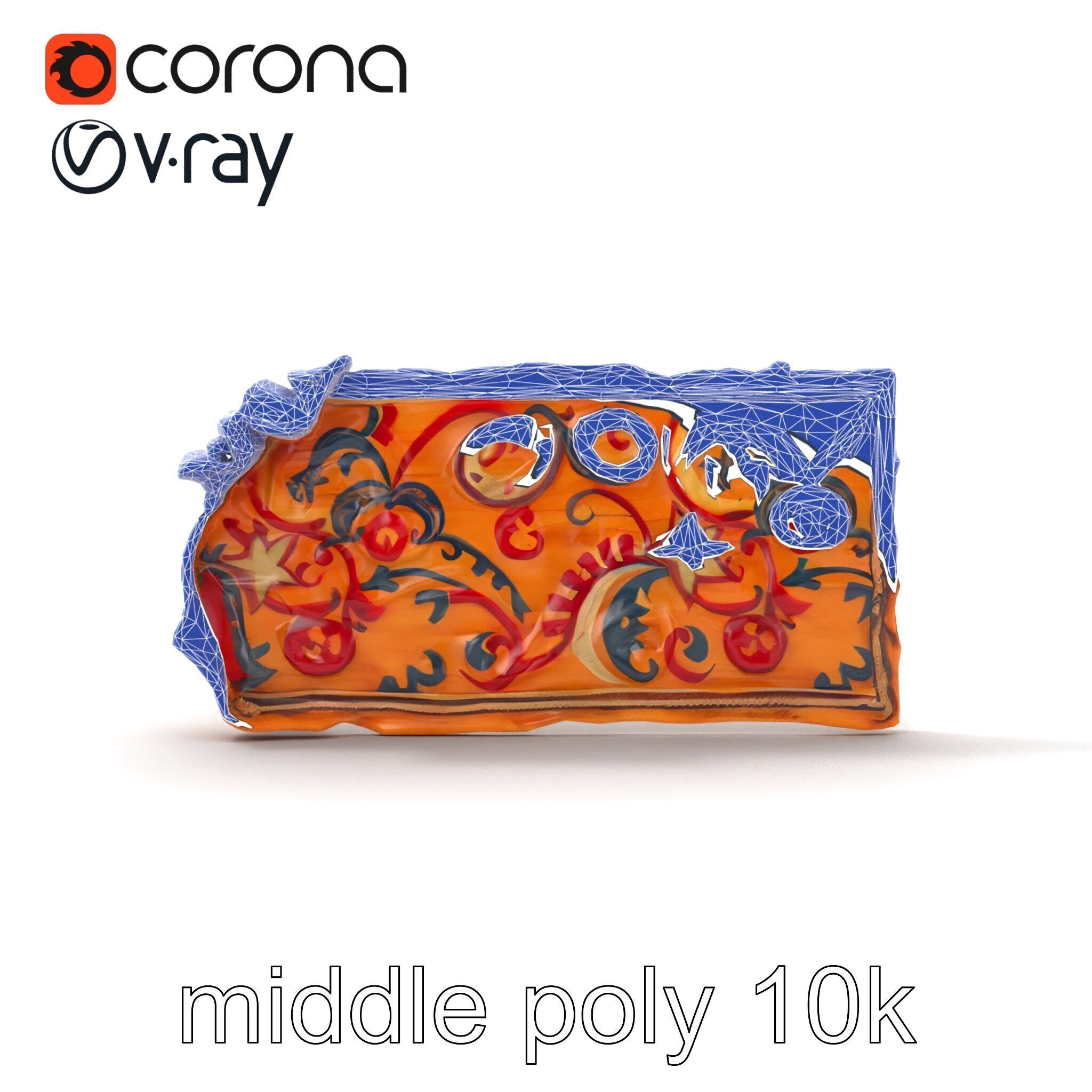 Medieval Tapestry Fragment Textures model pack Low-poly 3D model_30