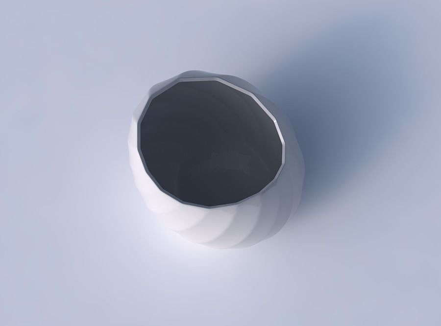 Bowl skewed and twisted with twisted bands 2 3D print model_2