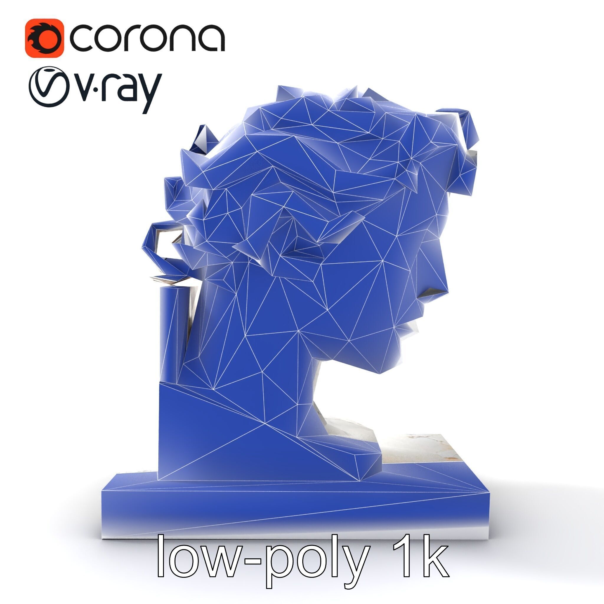 Ancient Greek Marble Bust model pack Low-poly 3D model_23