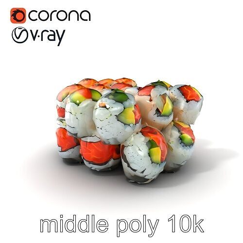 Exquisite Sushi Platter Model Pack Low-poly 3D model