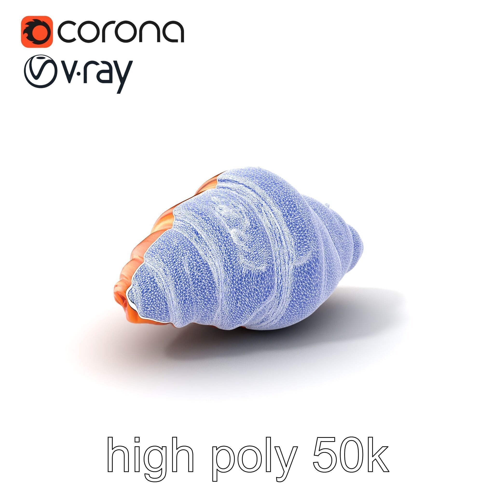 Classic French Croissant D Model HighQuality Model Pack Low-poly 3D model_10