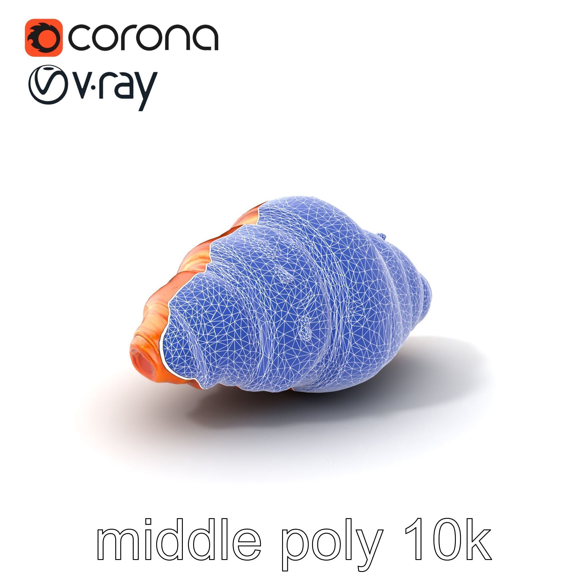 Classic French Croissant D Model HighQuality Model Pack Low-poly 3D model_6