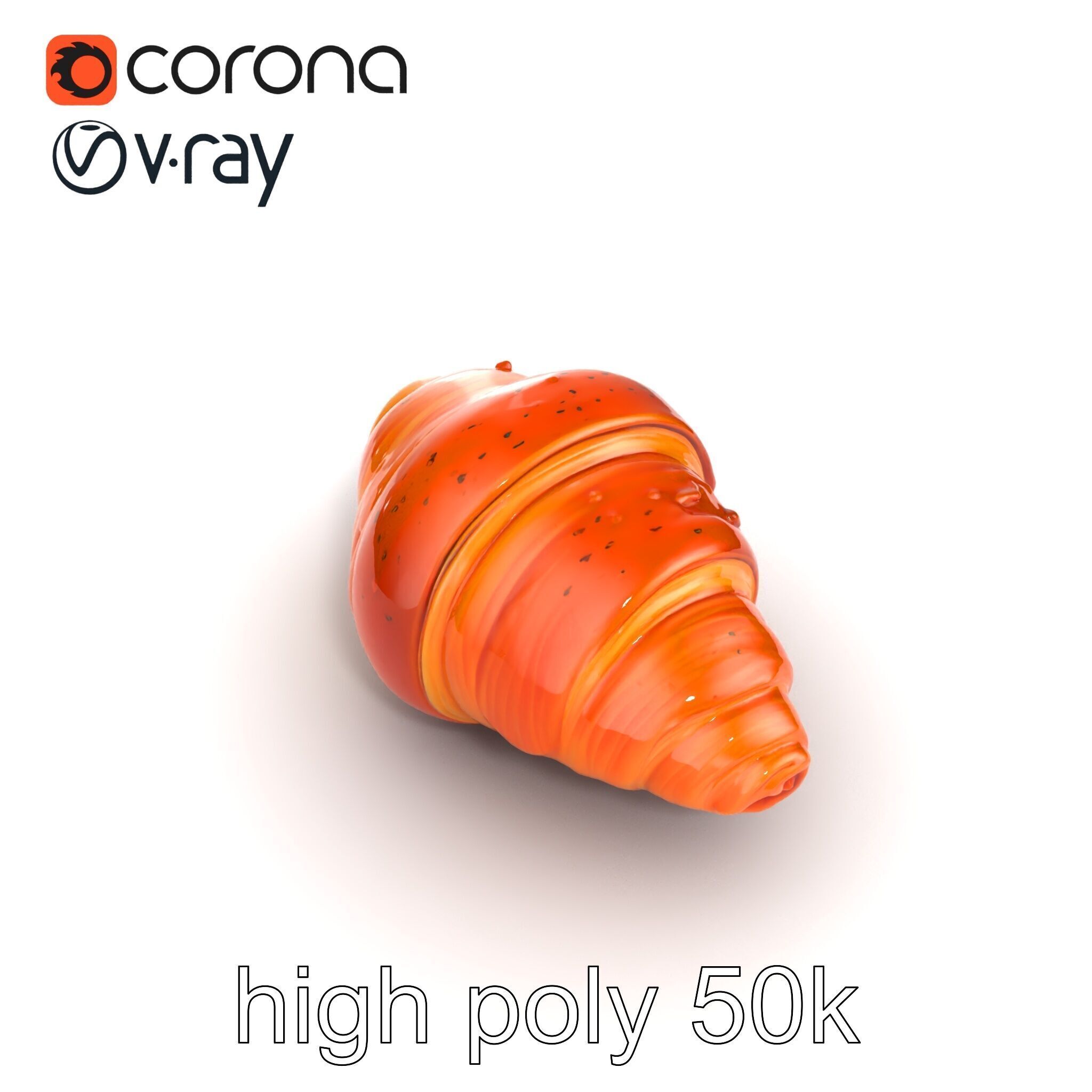 Classic French Croissant D Model HighQuality Model Pack Low-poly 3D model_31