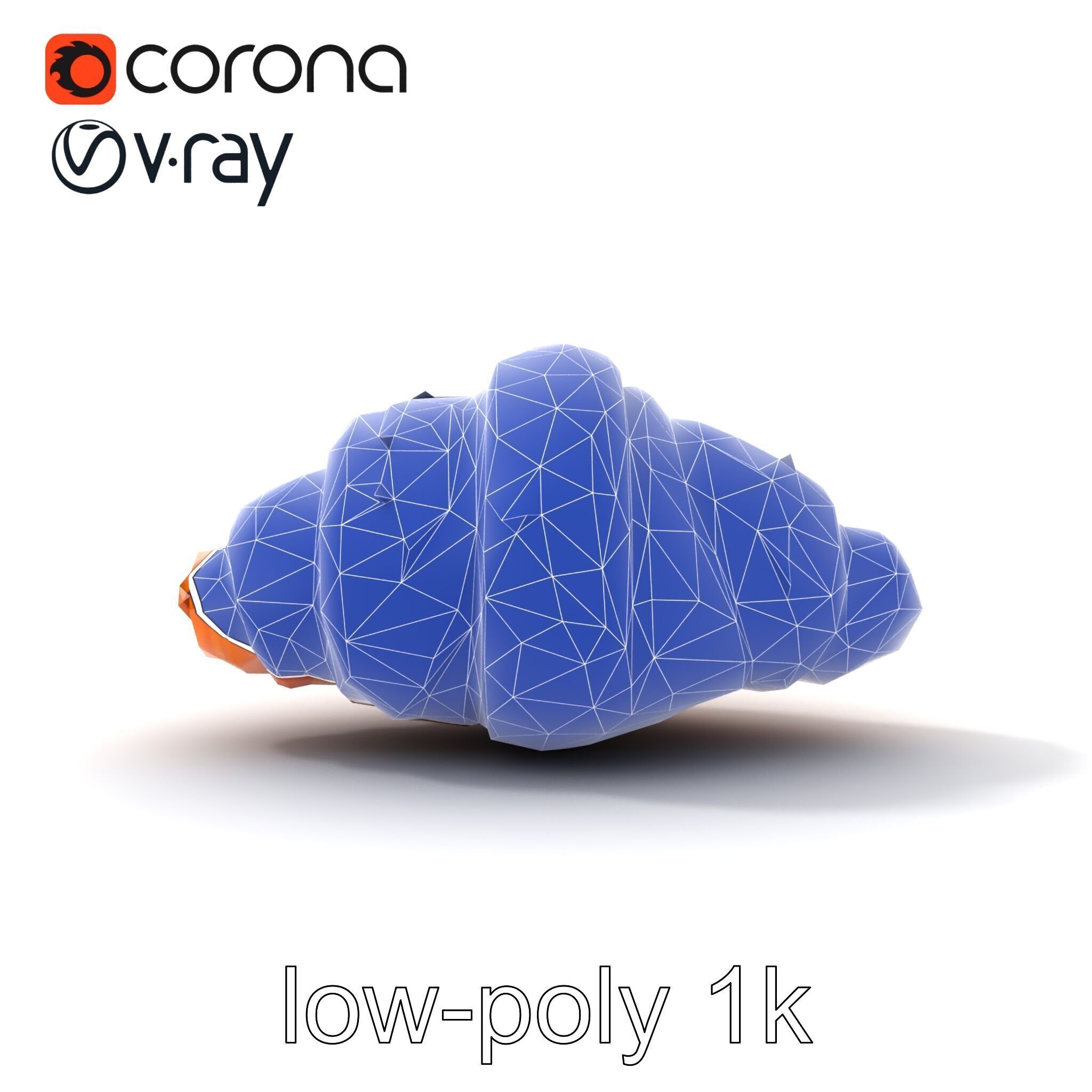 Classic French Croissant D Model HighQuality Model Pack Low-poly 3D model_22