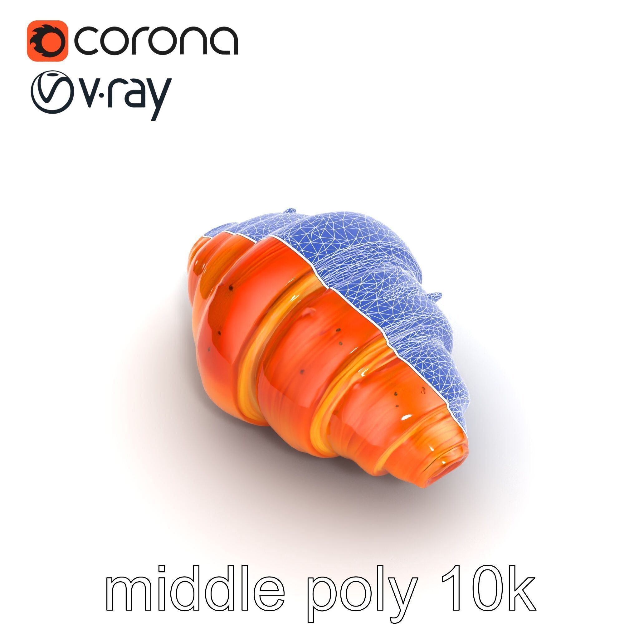 Classic French Croissant D Model HighQuality Model Pack Low-poly 3D model_26