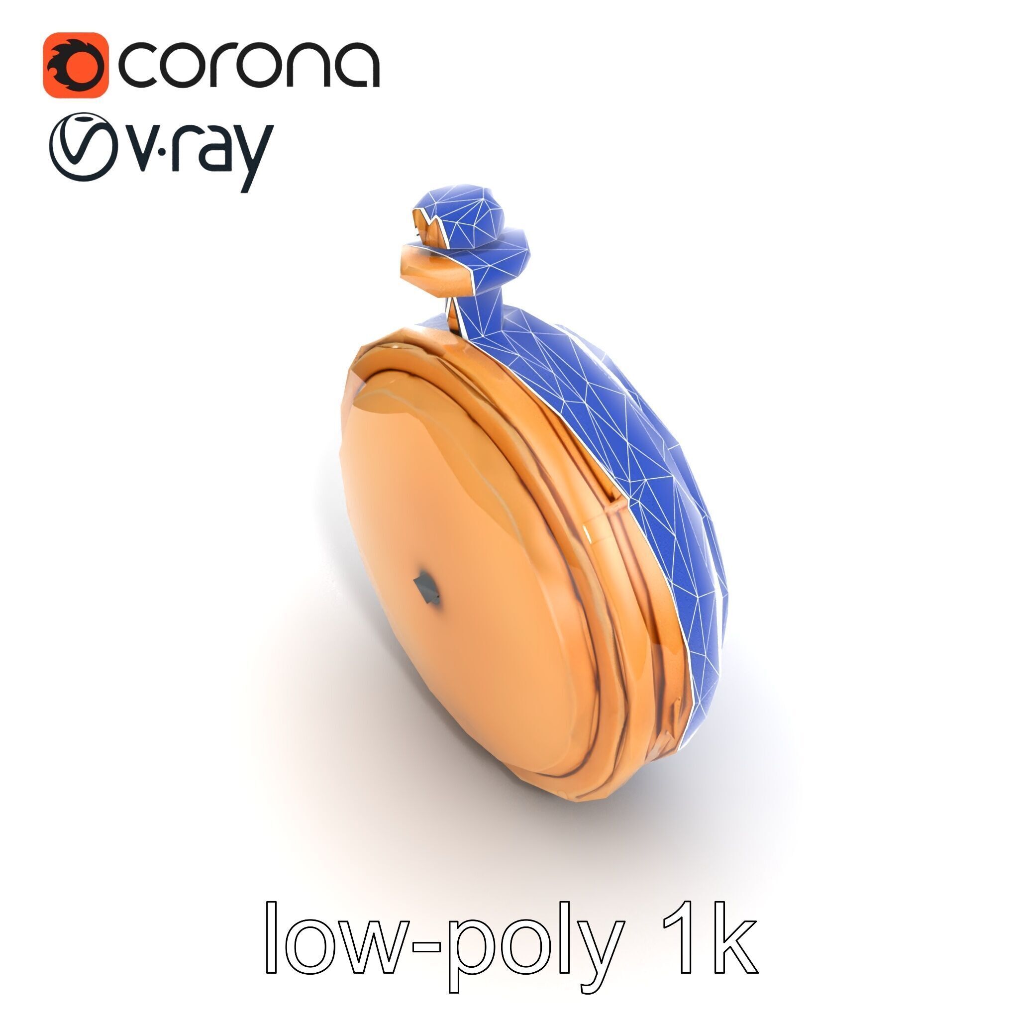 Antique Pocket Watch Intricate Metalwork Model Pack Low-poly 3D model_26