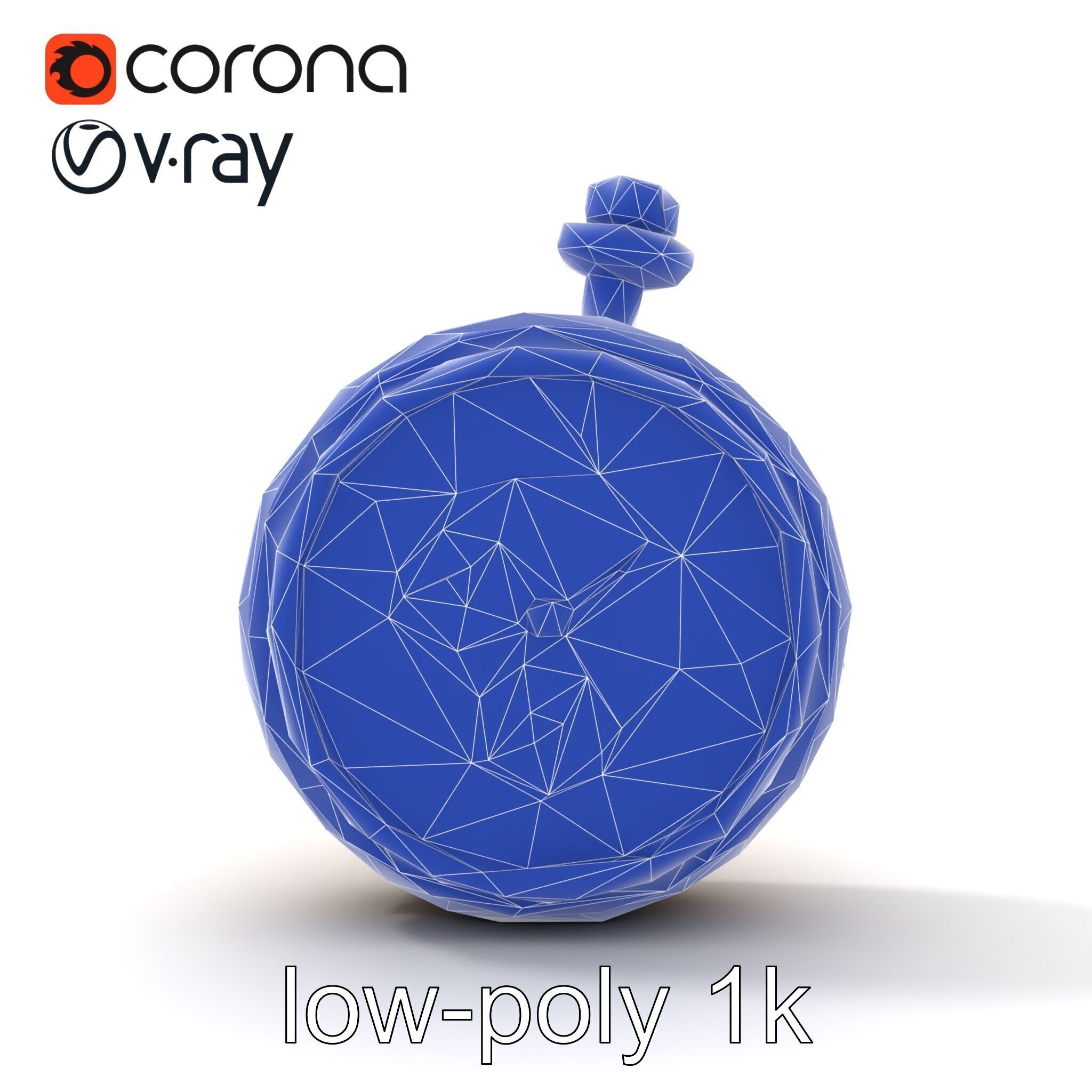 Antique Pocket Watch Intricate Metalwork Model Pack Low-poly 3D model_12