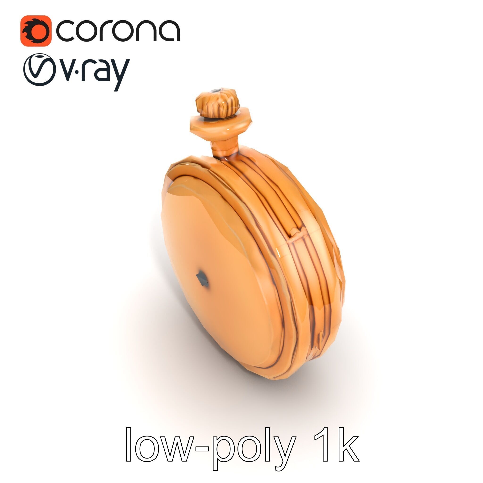 Antique Pocket Watch Intricate Metalwork Model Pack Low-poly 3D model_19